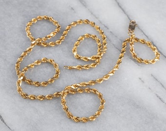 French Rope Chain, 14K Gold Chain, Gold Necklace, Heavy Chain, Layering Necklace, 20 Inch Chain, 1C3DPRCL