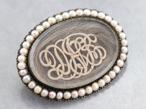 Victorian Hair Pin, Victorian Mourning Jewelry, DN