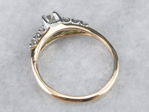 Old European Cut Diamond Ring, Vintage Diamond En… - image 5