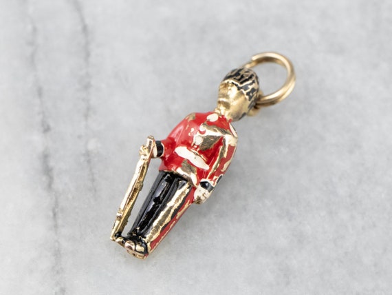 The Queen's Guard Gold and Enamel Charm, Vintage … - image 3