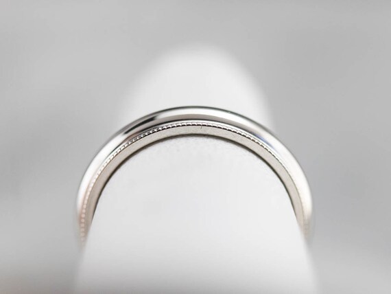 Platinum Wedding Band, Unisex Wedding Band, Stack… - image 8