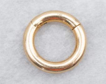 14K Yellow Gold Charm Holder Pendant, Keepsake Necklace