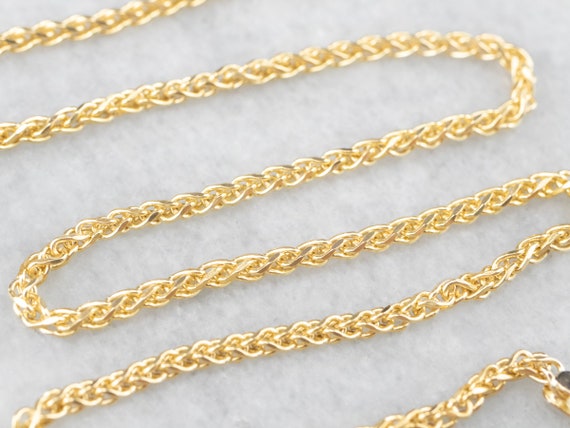 18 inch white 2024 gold wheat chain