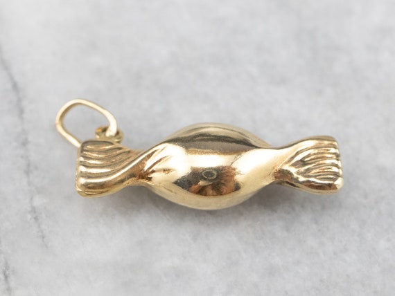 18K Gold Candy Charm, Taffy Charm, Sweets Charm, … - image 2