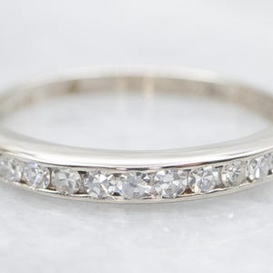 White Gold Channel Set Diamond Wedding Band, Channel Set Diamond Wedding Band, White Gold Band, Stacking Band A60889