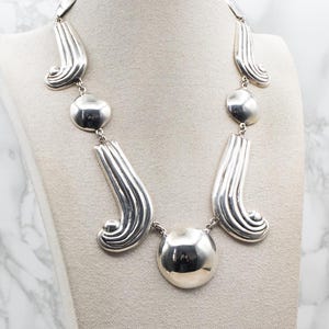 Bold Sterling Silver Necklace, Silver Statement Necklace, Silver Link Necklace, Statement Jewelry, Sterling Jewelry, Gifts for Her A51380