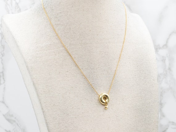 18K Yellow Gold Diamond "Love Saver" Pendant Necklace, Jose Hess View 5
