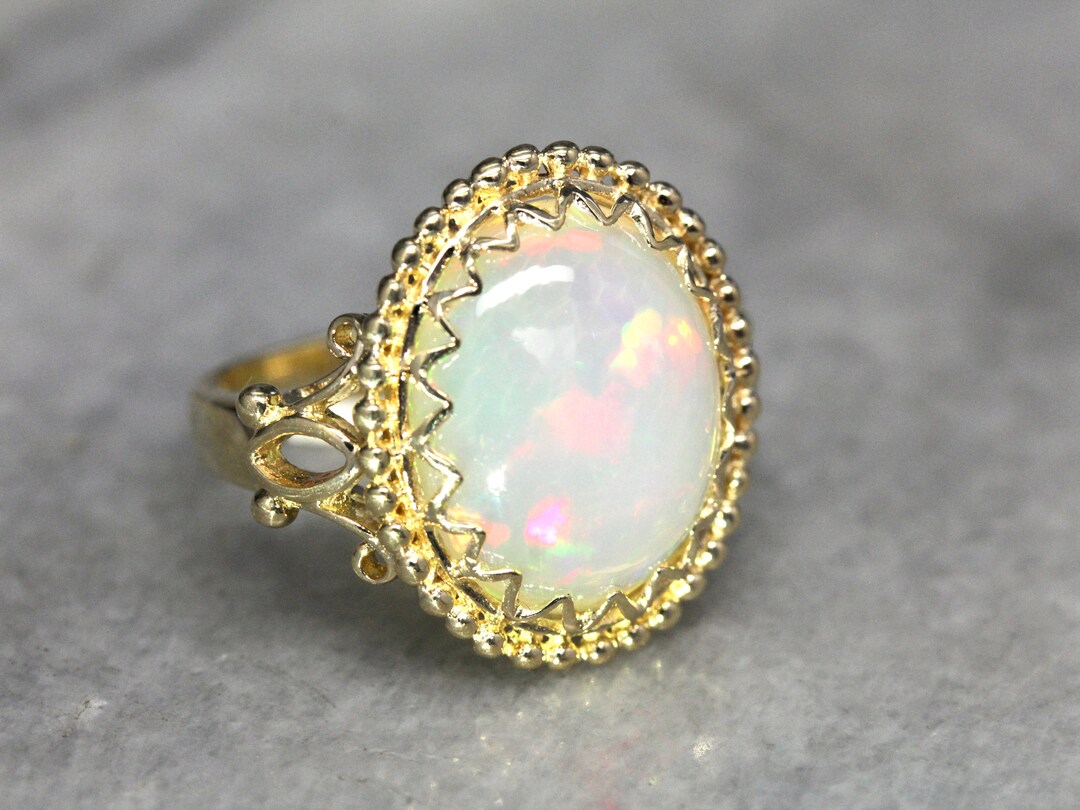 オパール Pm jewelry ring Oval Opal and Diamond Bridal Set | Angara