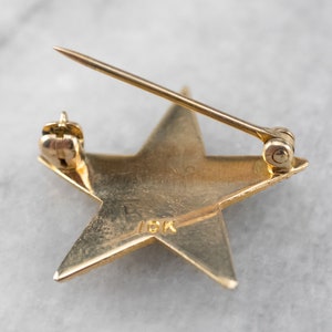 Textured Gold Star Pin, Yellow Gold Star Brooch, Star Brooch Pin, Celestial Jewelry, Unisex Gift, Star Jewelry 5QNAKHD3 image 10