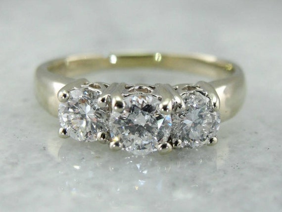 Past, Present, Future, Three Diamond Engagement R… - image 1