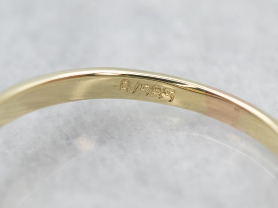 Garnet Gold Solitaire Ring, Yellow Gold Garnet Ri… - image 2