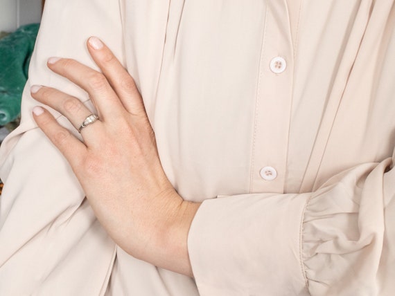 Vintage Diamond Engagement Ring, Diamond Solitair… - image 5