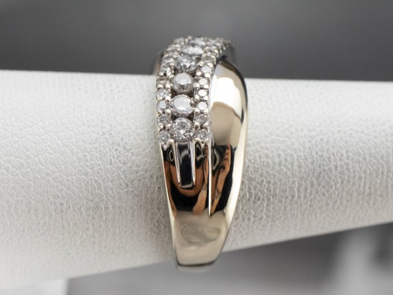 Twisting Diamond White Gold Band, Anniversary Rin… - image 9