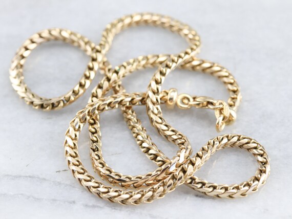Yellow Gold Woven Chain, Woven Chain Necklace, Pen
