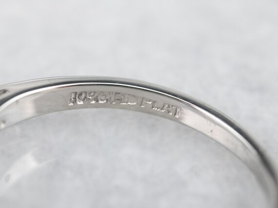 Retro Sapphire Platinum Engagement Ring, Vintage … - image 6