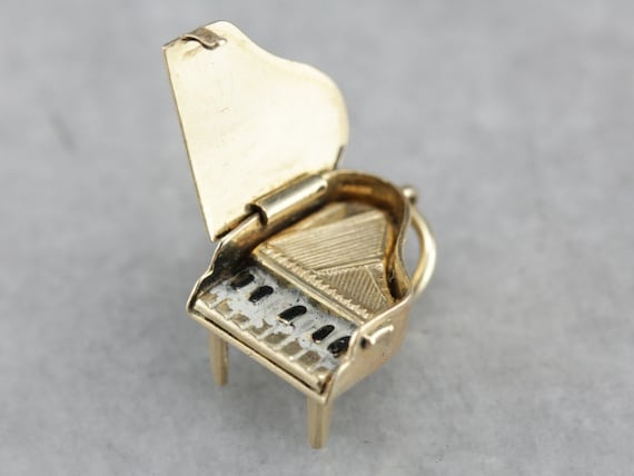 Piano Melody, Vintage Enamel Moving Parts Piano Ch