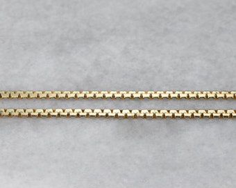 Yellow 14K Gold Serpentine Chain, Flat Chain, 20 Inch Chain, Gold