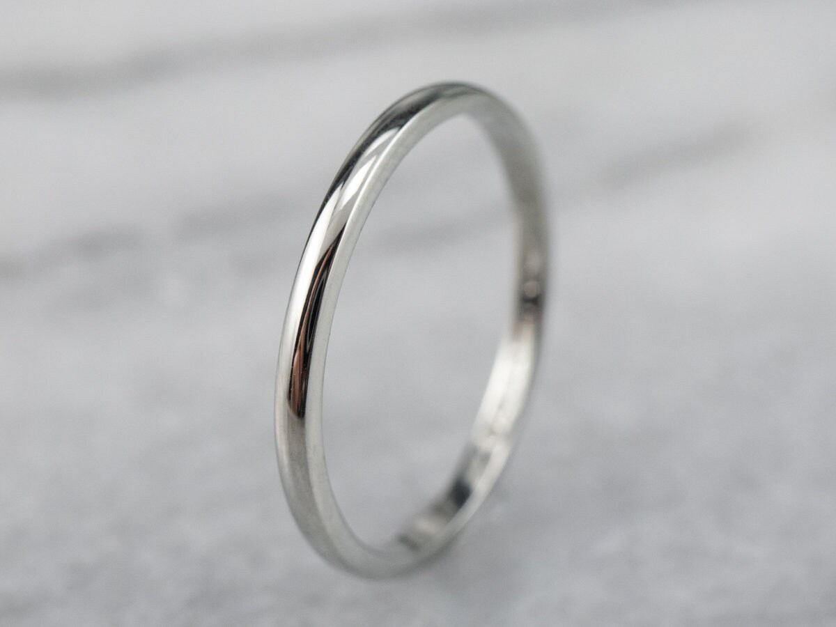 18K White Gold Wedding Band Jabel Wedding Ring Plain Gold Band Stacking Ring Unisex Band White Gold Jewelry 0TPMQMHZ