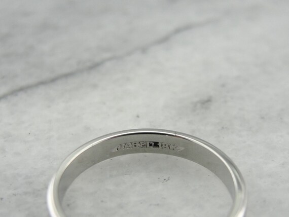 Unisex White Gold Band for Wedding or Stacking UA… - image 3