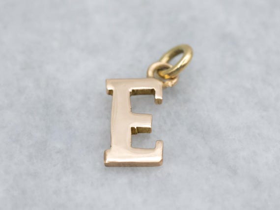 Two Tone Initial "E" Pendant A75791 - image 2