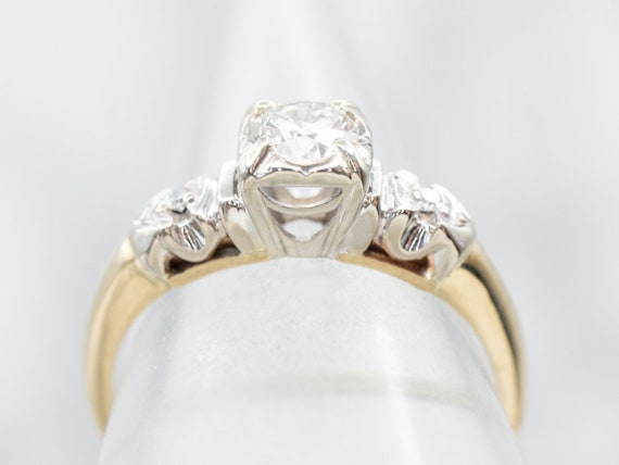 Vintage Three Stone Diamond Ring, Diamond Engagem… - image 4