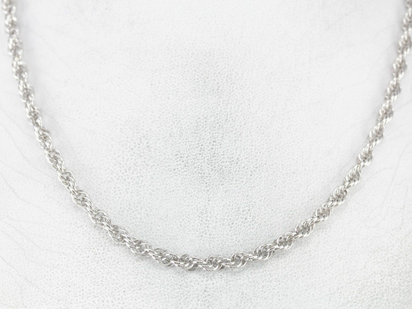 ネックレス・ペンダント LAZY DAWN twist chain necklace Polished White Gold Twist Chain, Unisex Chain F459WN0V-P - Etsy