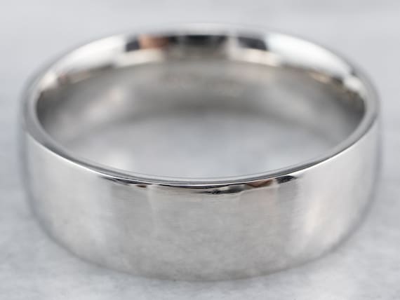 Heavy Platinum Wedding Band, Men's Wedding Ring, … - image 2