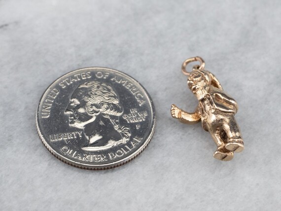 Vintage Gold Gnome Charm, Seven Dwarfs Character … - image 7