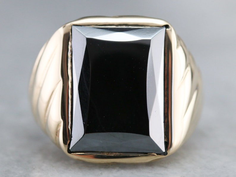 Vintage Hematite Statement Ring Men's Hematite Ring - Etsy