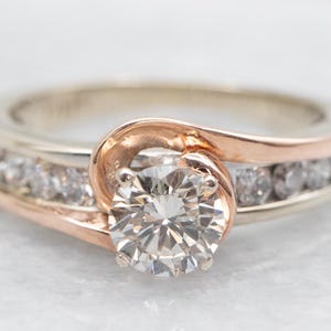 Tri Color Diamond Bypass Engagement Ring, Diamond Ring, Diamond Engagement, Engagement Ring, Gold Diamond Ring, Engagement, Ring A49666