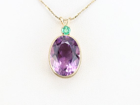 Amethyst and emerald necklace deals