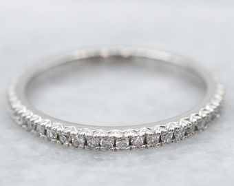Platina diamant Eternity-band, stapeltrouwring, maat 5,5