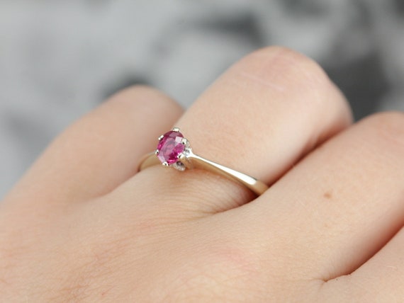 Ruby Solitaire Ring, Ruby Engagement Ring, Ruby W… - image 7