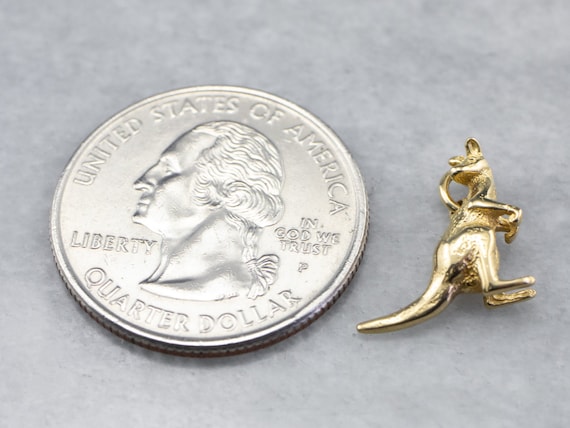 18K Gold Kangaroo Charm, Australian Charm, Kangar… - image 7