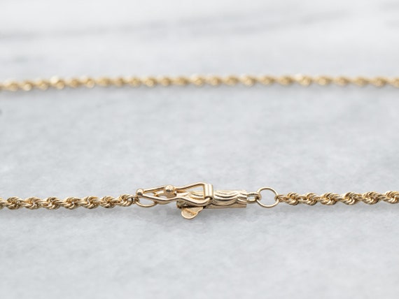 Yellow Gold Rope Twist Chain with Barrel Clasp, G… - image 2
