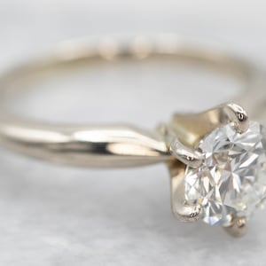 Runder Brillant GIA Zertifizierter Diamant Ring, Weißgold Diamant Ring, Klassischer Diamant Verlobungsring, Traditioneller Diamant Ring A27390