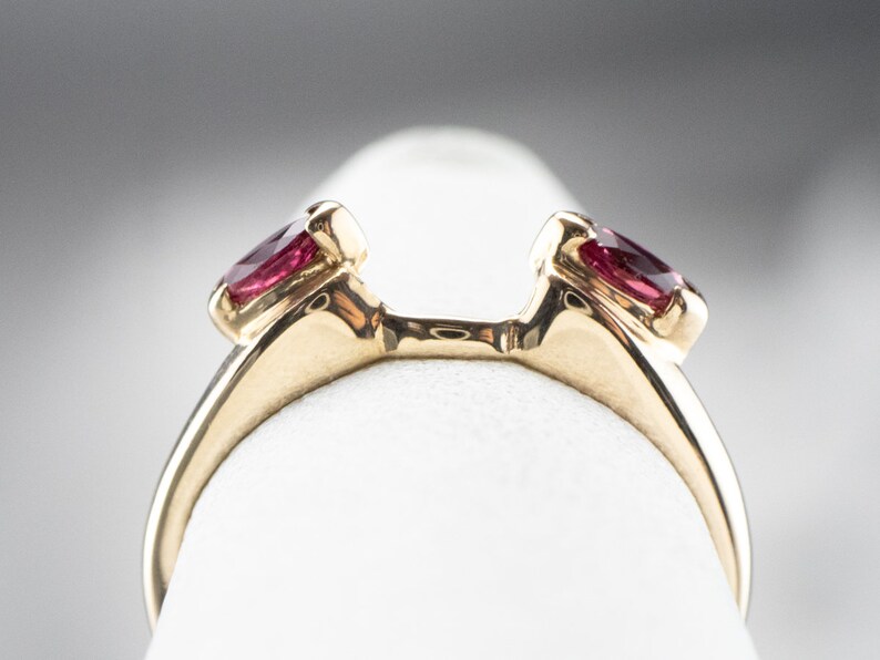 Ruby Gold Ring Enhancer Solitaire Enhancer Guard Ring Etsy