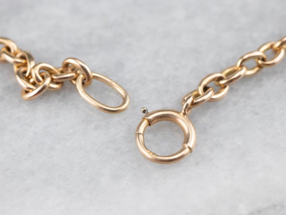 Vintage Oval Link Chain, 14K Yellow Gold Chain, L… - image 6