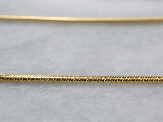 Heavy Gold Snake Chain, 14K Gold Chain, Yellow Go… - image 4