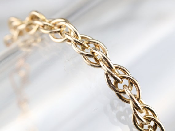Woven Chain Link Bracelet, Woven Link Bracelet, R… - image 1