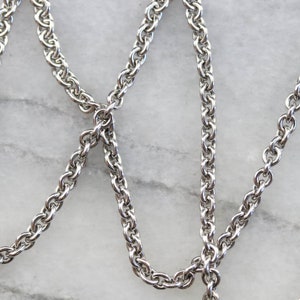 Platinum Rolo Link Chain, Platinum Chain Necklace, Pendant Chain, Unisex Chain, Jewelry Basics, Platinum Jewelry FWTW91ZV
