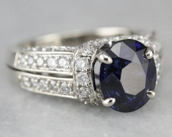 Benchmark Quality Sapphire, Fine Sapphire Ring, Sapphire Statement Ring, Collectors Gemstone APYA24