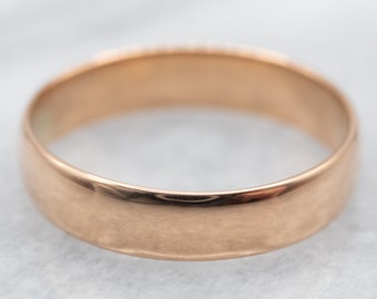 Yellow Gold Plain Vintage Wedding Band