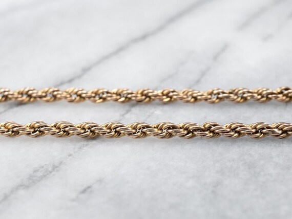 Vintage Rope Twist Chain, Rose Gold Chain, Short … - image 4
