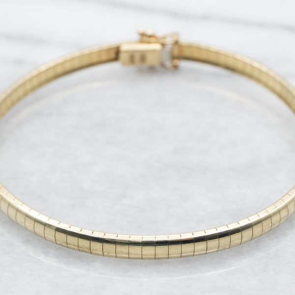 Modern Gold Omega Bracelet, Yellow Gold Bracelet, Stacking Bracelet, Layering Jewelry, Jewelry Basics, Birthday Gift A36491