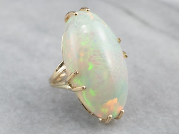 Vintage Opal Cocktail Ring, Opal Statement Ring, … - image 2