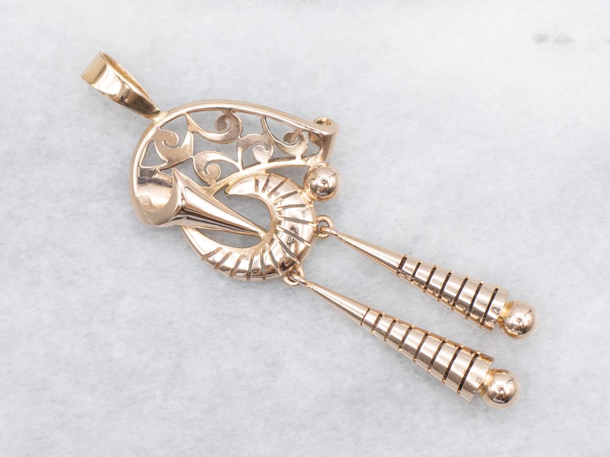 フランス アンティーク タッセル ペンダント 18k ジュエリー 18金 