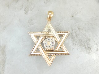 Fermasoldi Uomo Ashton And Finch Stella Di David, Argento, Minimalista, Accessorio Ebraico, Regalo Per Bar Mitzvah E Feste Religiose