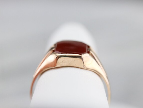 Vintage Carnelian Ring, Unisex Carnelian Ring, Or… - image 8