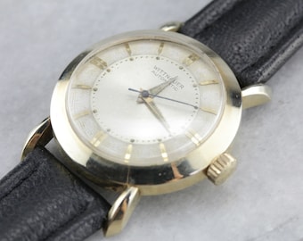 1960s Wittnauer Men's Wrist Watch, 14K Gold, Restored